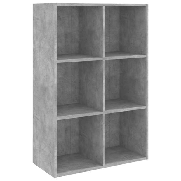 vidaXL Boekenkast/dressoir 66x30x98 cm bewerkt hout betongrijs