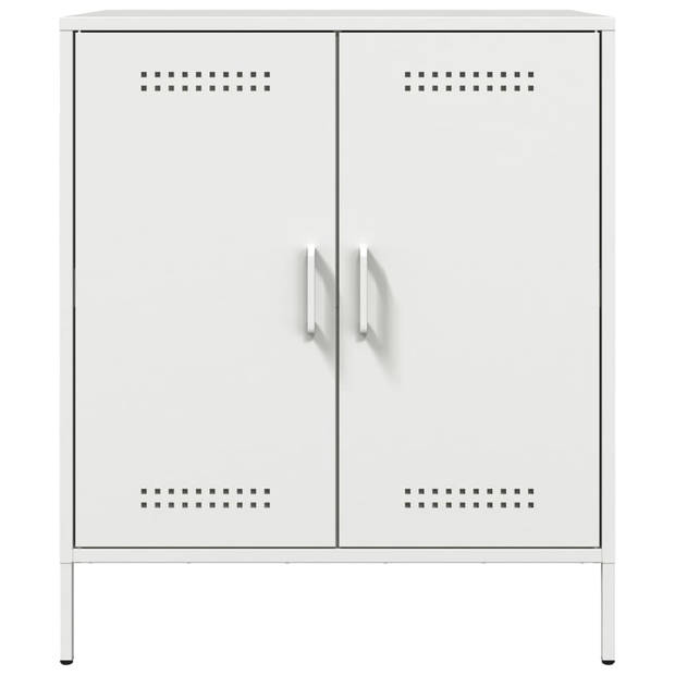 vidaXL Dressoir 68x39x79 cm staal wit