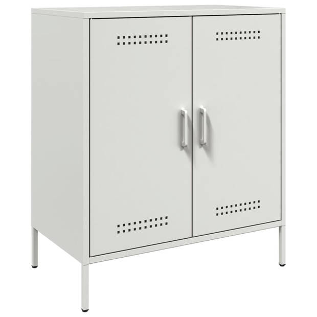 vidaXL Dressoir 68x39x79 cm staal wit