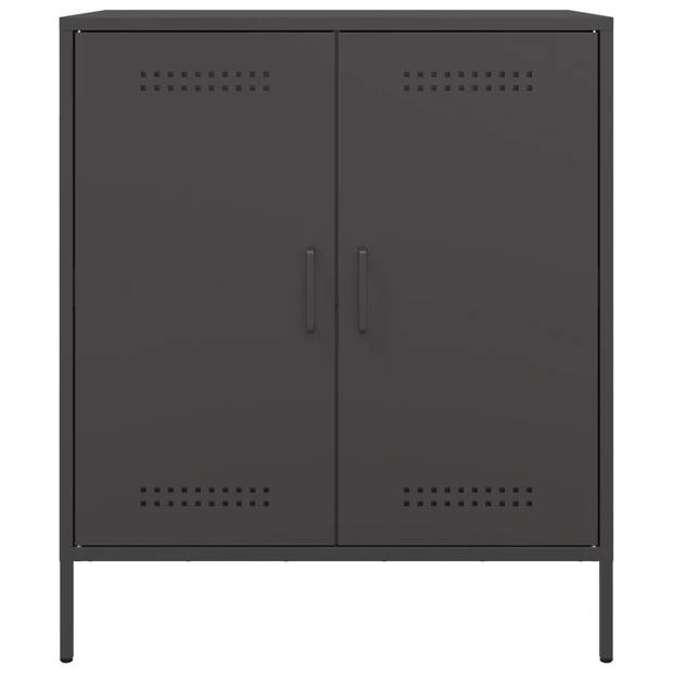 vidaXL Dressoir 68x39x79 cm staal zwart