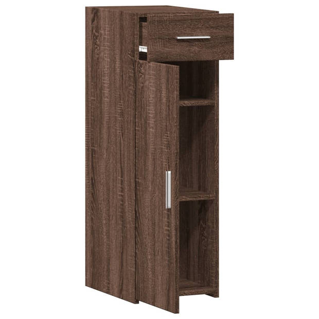 vidaXL Dressoir 30x42,5x93 cm bewerkt hout bruin eikenkleur