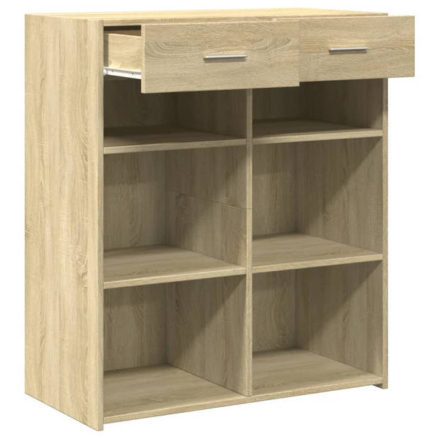 vidaXL Dressoir 80x42,5x93 cm bewerkt hout sonoma eikenkleurig