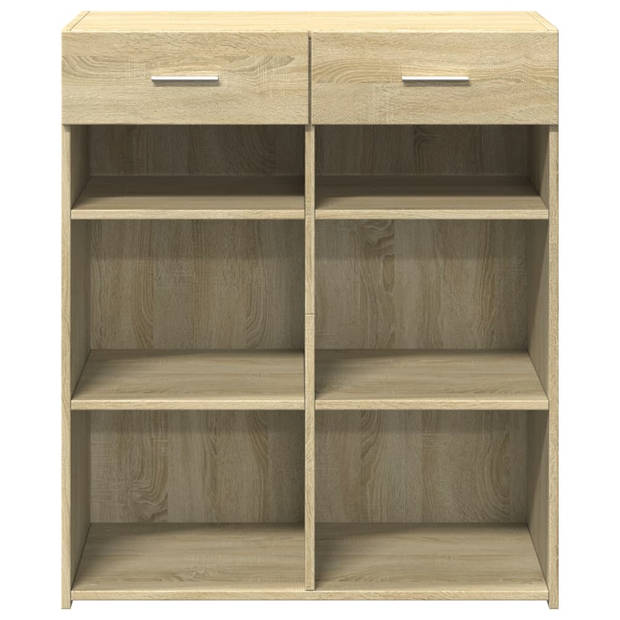 vidaXL Dressoir 80x42,5x93 cm bewerkt hout sonoma eikenkleurig