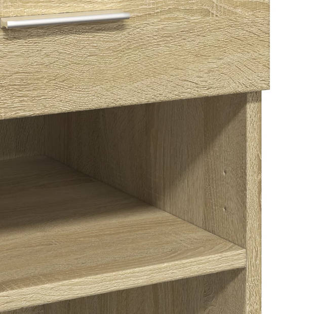 vidaXL Dressoir 80x42,5x93 cm bewerkt hout sonoma eikenkleurig