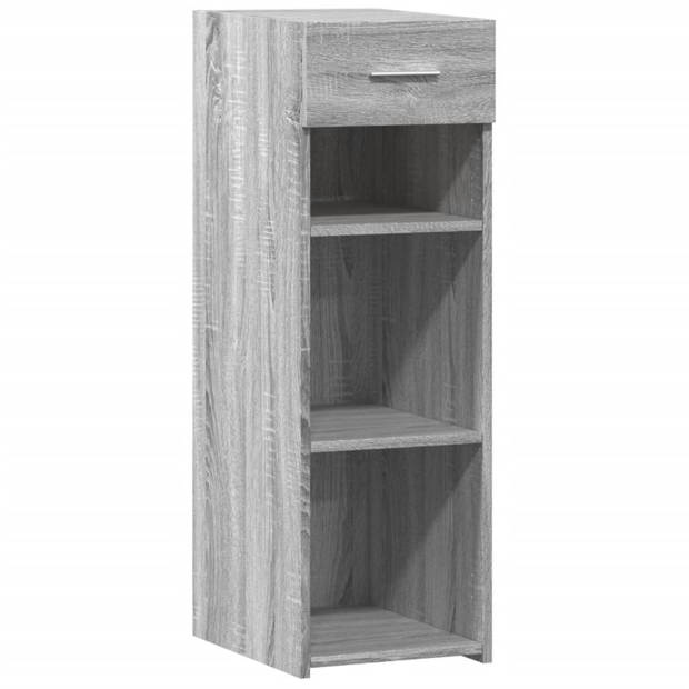 vidaXL Dressoir 30x42,5x93 cm bewerkt hout grijs sonoma eikenkleurig