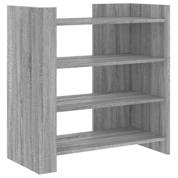 vidaXL Dressoir 73,5x35x75 cm bewerkt hout grijs sonoma eikenkleurig