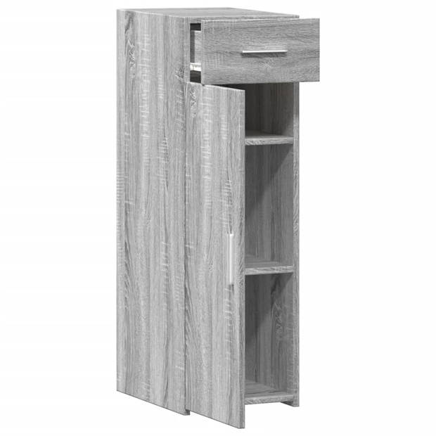 vidaXL Dressoir 30x42,5x93 cm bewerkt hout grijs sonoma eikenkleurig