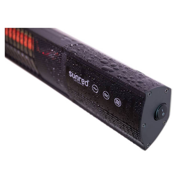 Sunred - Dark lijn - Zwart - Wand model - Terrasverwarmer – Carbon rosé goud technologie - 2500 W –