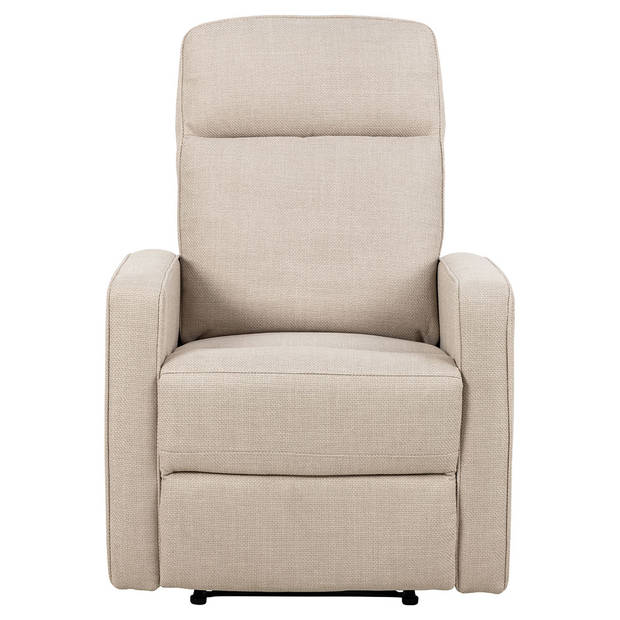 Amala fauteuil recliner met voetsteun beige.