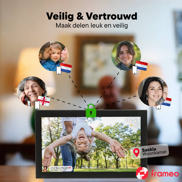Denver Digitale Fotolijst 21.5 inch - XXL - Full HD - Frameo App - WiFi - 32GB - PFF2160B