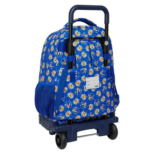 Schoolrugzak met Wielen Sonic Prime Blauw 33 x 45 x 22 cm