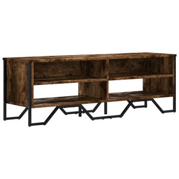 vidaXL Tv-meubel 122x34x41 cm bewerkt hout gerookt eikenkleurig