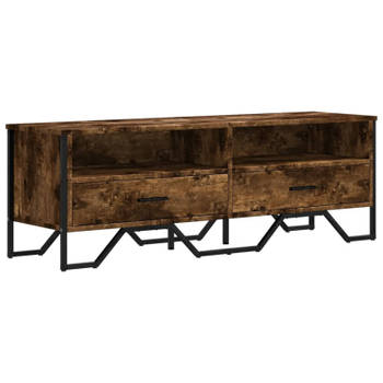 vidaXL Tv-meubel 122x34x41 cm bewerkt hout gerookt eikenkleurig