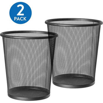 Tatkraft MESH2 Robuuste RVS Prullenbak - Set van 2