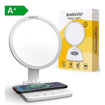 BrellaVio Daglichtlamp - Draadloze Oplaadfunctie - 10.000 LUX - Winterdepressie Lichttherapielamp - LED Lichttherapie