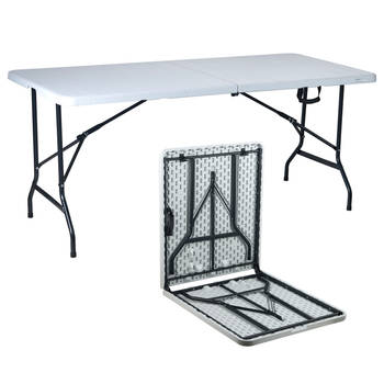 Novitaa Inklapbare Tafel - Camping tafel - Klaptafel - 170 x 74 cm - Vouwtafel - 4 - 6 Personen - Wit - FT170W