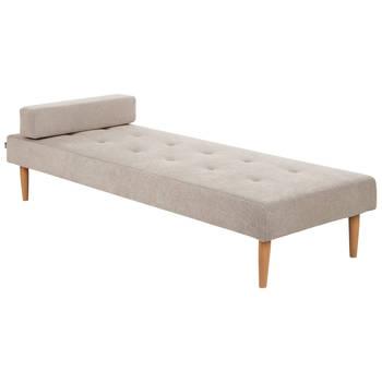 Beliani NIORT - Chaise longue-Beige-Polyester