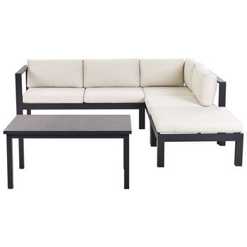 Beliani MESSINA - Loungeset-Wit-Aluminium