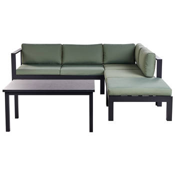 Beliani MESSINA - Loungeset-Groen-Aluminium