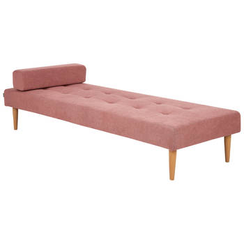 Beliani NIORT - Chaise longue-Roze-Polyester