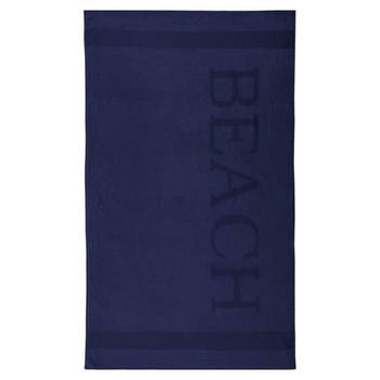 Droomtextiel® Beach Strandlaken xxl 100x200 cm - Navy Blauw - 100% Zacht Katoen - Sterke Kwaliteit