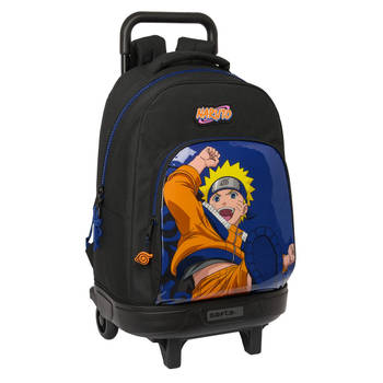 Schoolrugzak met Wielen Naruto Ninja Blauw Zwart 33 x 45 x 22 cm