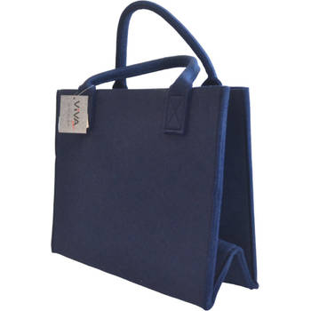 Boodschappentas Vilt Blauw 35 x 20 x 28 cm Vilten tas