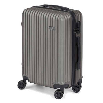Cabine handbagage reis trolley koffer - zwenkwielen - 57 x 38 x 23 cm - 48 liter - antraciet - Handbagage koffers