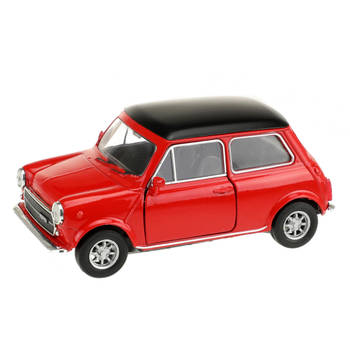 Welly Speelgoed Mini Cooper auto - rood - die-cast metaal - 10 cm - Model 1300 - Speelgoed auto's