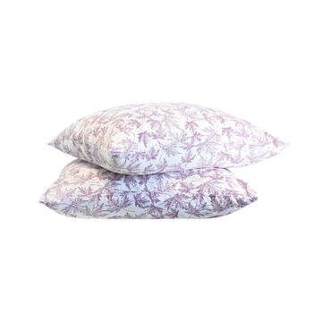 HappyBed Violet leaves 60x70 - kussensloop set 2 stuks - 100% microvezel - Met rits sluiting