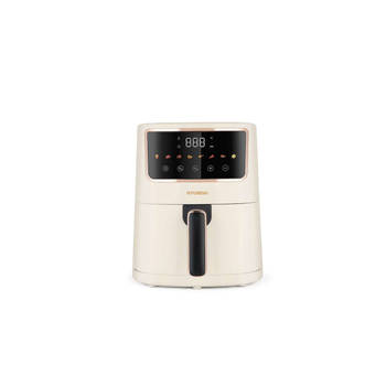 Hyundai Electronics - Digitale airfryer met Kleurendisplay - 4.2 Liter - Wit Rosegoud