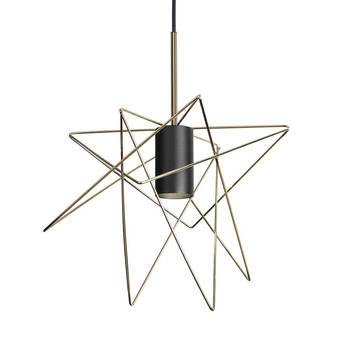 Nowodvorski Hanglamp Gstar Ø 30 cm zwart goud