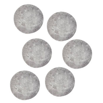 Rayher hobby Magneten rond - grijs - 12x stuks - 15 x 1 mm - Hobby artikelen - Magneten