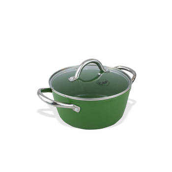 By C&P - Go Green Kookpan 20 cm met glazen deksel