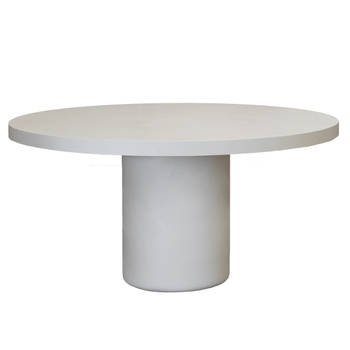 Giga Meubel - Eettafel Rond 120cm - Beige Eco Composiet - Betonlook - Eden