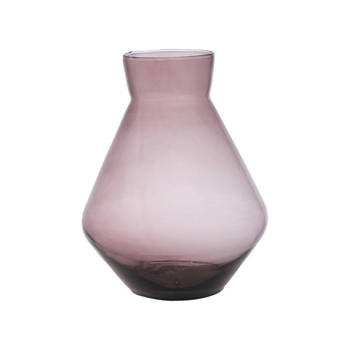 Hakbijl Glass Bloemenvaas Alexandra - transparant mauve - eco glas - D25 x H30 cm - Vazen