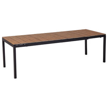 Beliani TOFANE - Verlengbare tafel-Lichte houtkleur-Aluminium