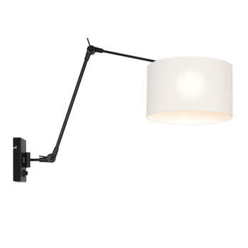 Steinhauer Prestige Chic wandlamp zwart en wit dimmer op product E27