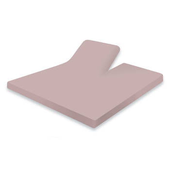 Eleganzzz Splittopper Hoeslaken Jersey Katoen Stretch - light pink 160x200cm