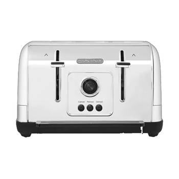 Morphy Richards 240134 - Broodrooster - 4 Sneden - Retro look - Wit