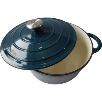 BAUMALU braadpan 24 cm - Ronde vorm - Blauwgroen