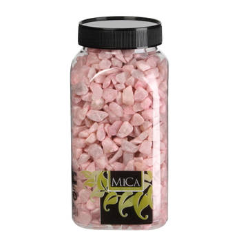 3 stuks - Mica Decorations - Marbles roze fles 1 kilogram