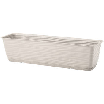 Form Plastic Plantenbak Balustrade - kunststof - lichtgrijs - L50 x B17 x H14 cm - balkonbak - Plantenbakken