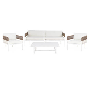 Beliani SERLA - Loungeset-Wit-Aluminium