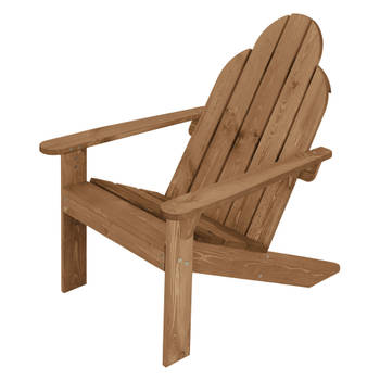 Adirondack tuinstoel van massief hout weerbestendig belastbaar tot 120 kg bruin van dennenhout ML design