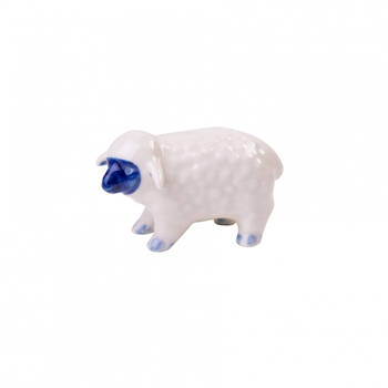 Heinen Delfts Blauw Decoratief minifiguur 'Schaap'