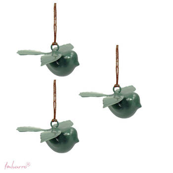 Imbarro Decoratieve hanger 'Birdy Chica' Set van 3, Lagoon