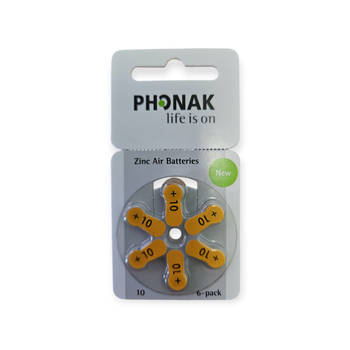 Phonak P10 hoortoestel batterijen