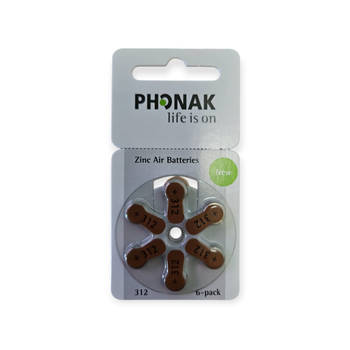 Phonak P312 hoortoestel batterij