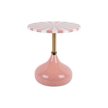 Leitmotiv - Bijzettafel Candy Swirl - Flamingo pink & white